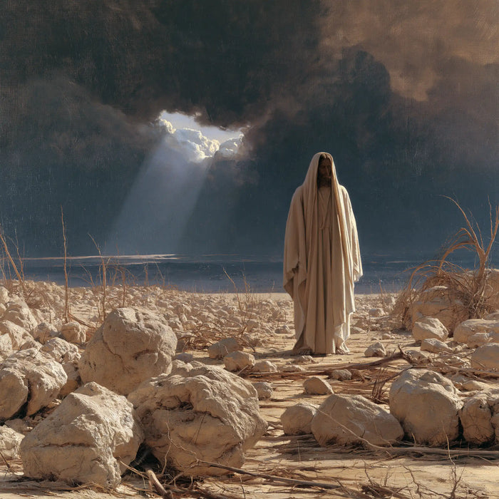 Jésus dans le désert — Le Voile ivoire devant le rayon bleu