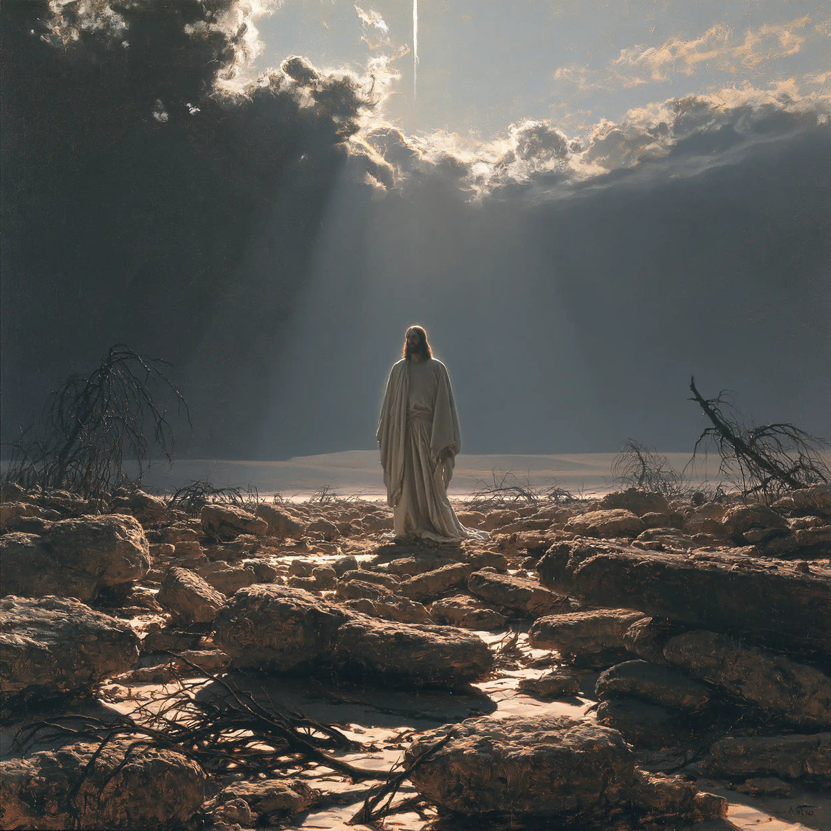 Jésus dans le désert — La Petite Présence sous la voûte immense
