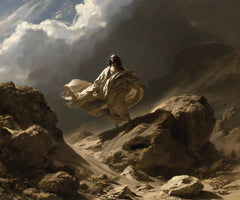 Jésus dans le désert — Le Pas léger entre les masses de pierre
