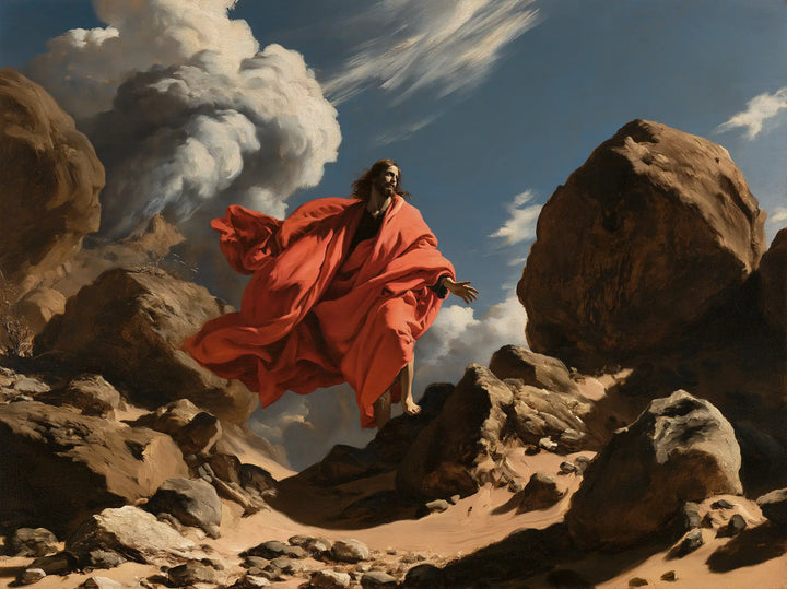 Jésus dans le désert — La Pourpre au creux des rochers dorés