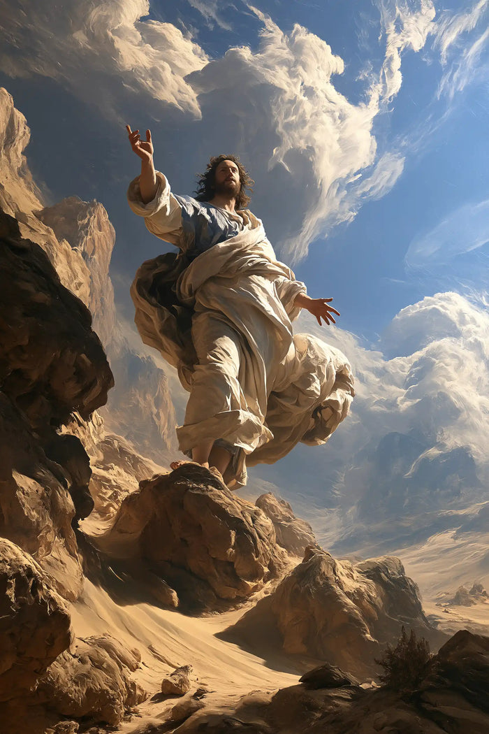 Jésus dans le désert — La Main offerte à la lumière des cimes