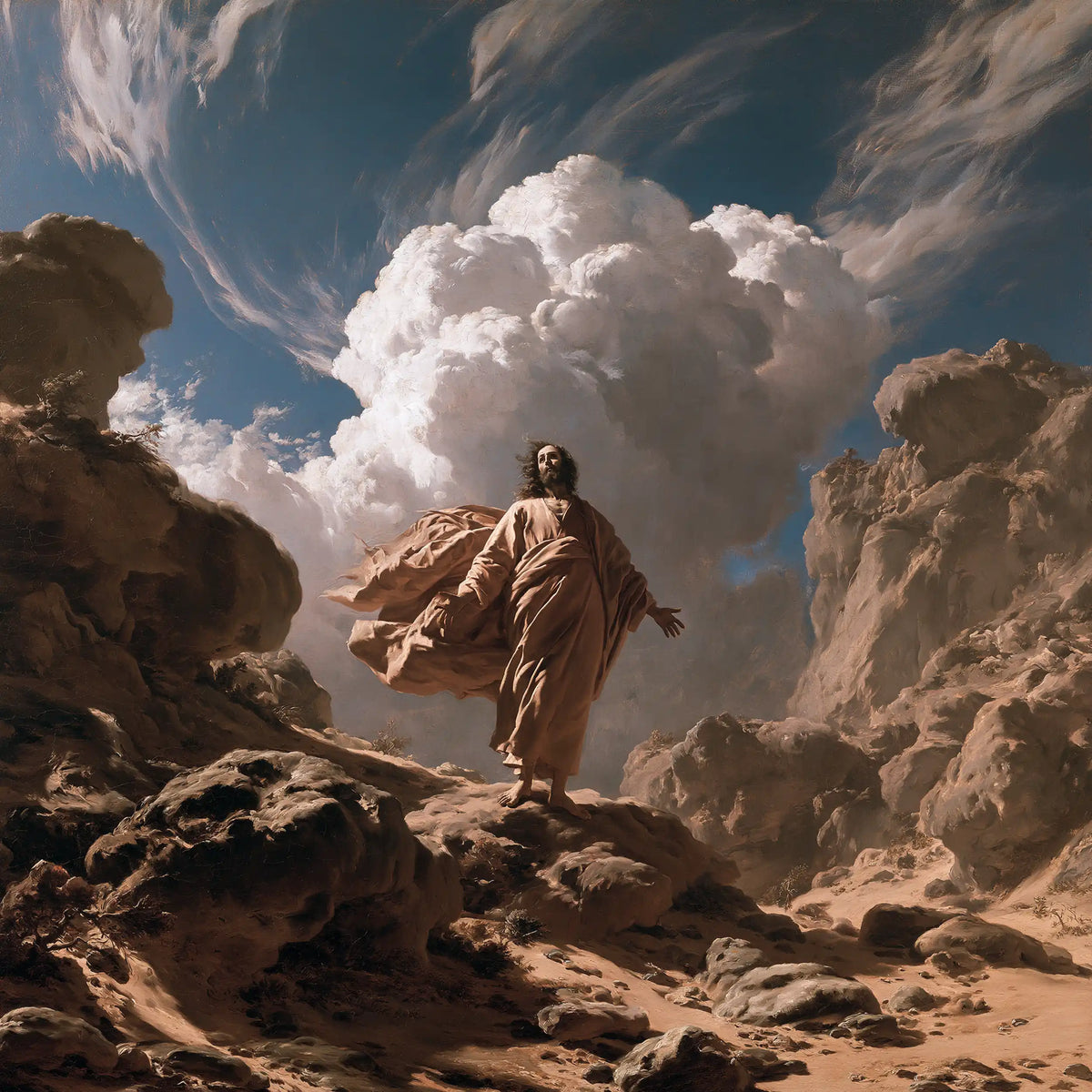 Jésus dans le désert — Le Voyageur sous le bouquet des nuages