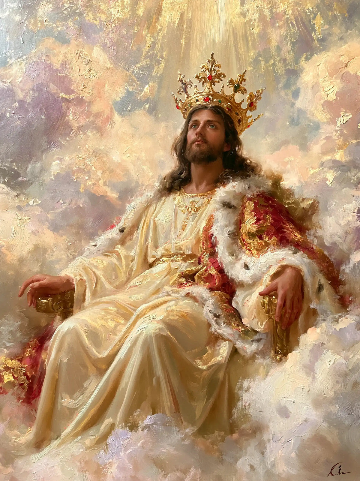 Jésus Roi — Le Repos dans les nuées fleuries
