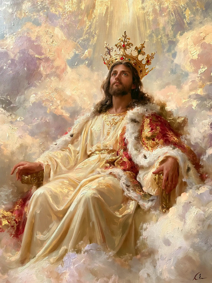 Jésus Roi — Le Repos dans les nuées fleuries