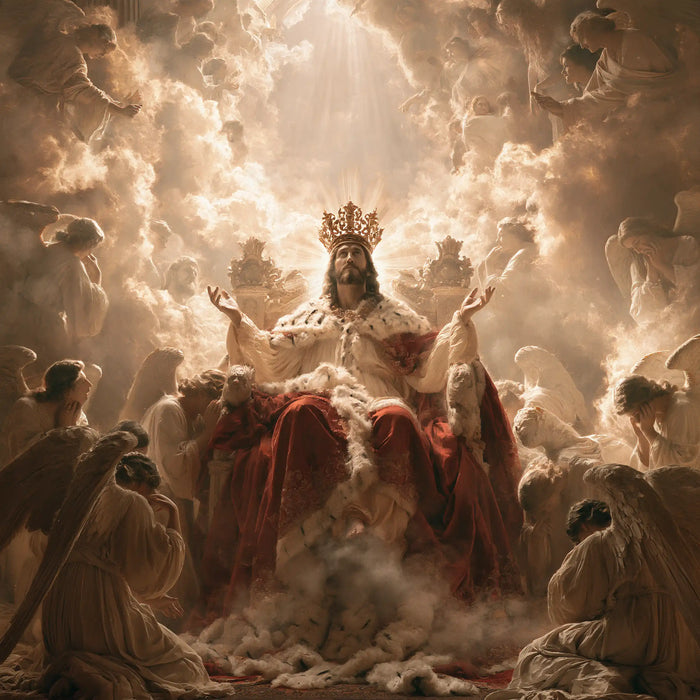 Jesus the King - Jesus the King with Angels · Square n° 8