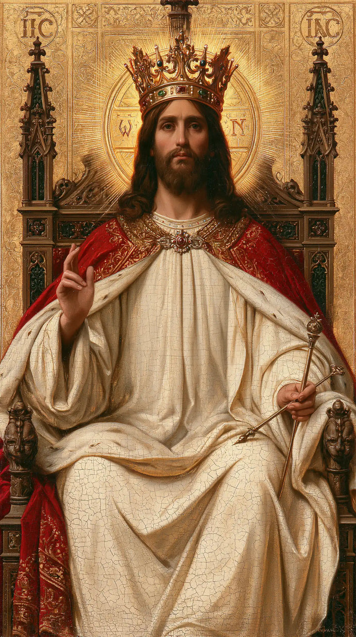 Jesus the King - Red, Ivory and Gold · Portrait n° 5