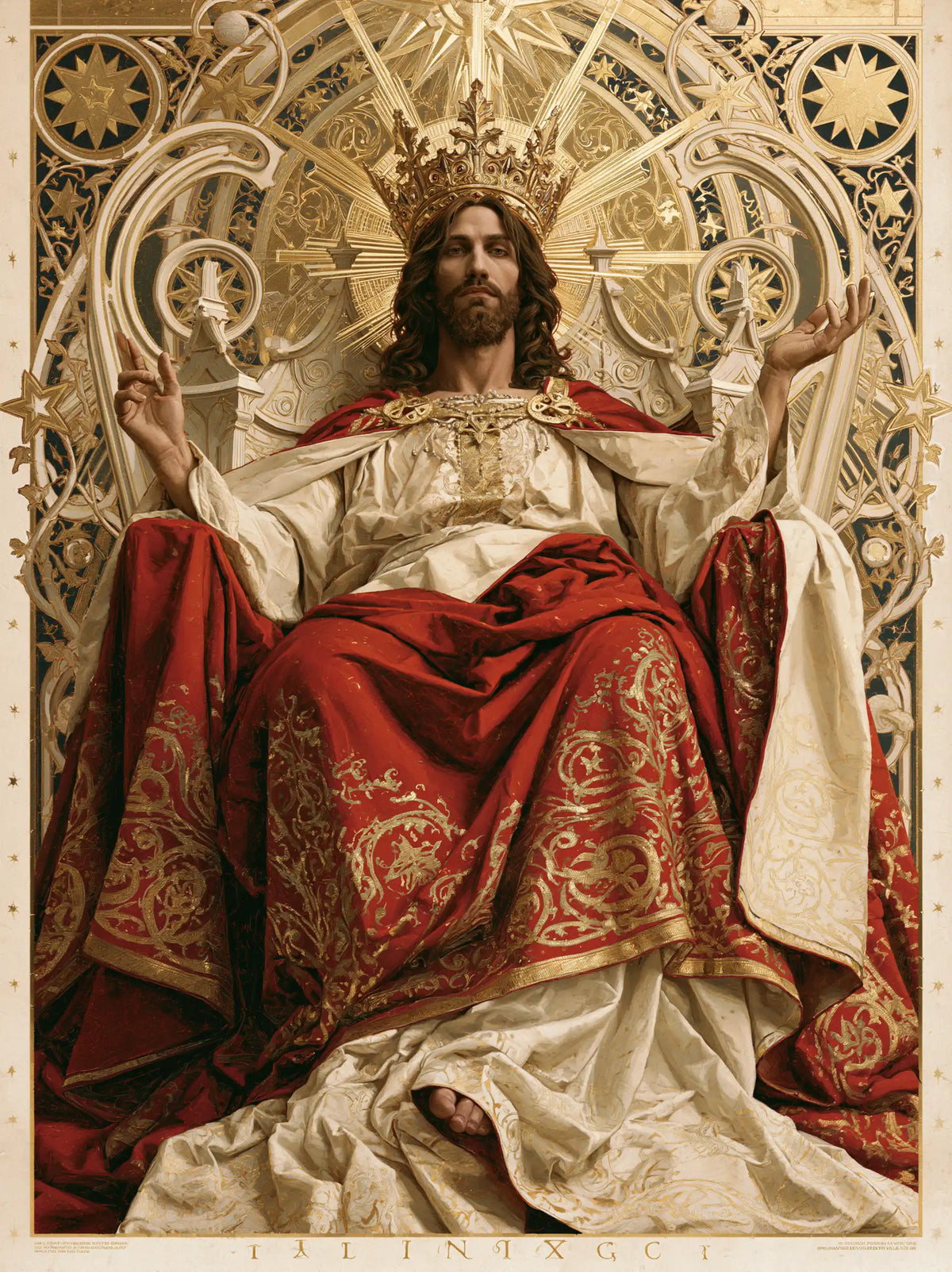 Jésus Roi — Les Mains dans les arabesques claires