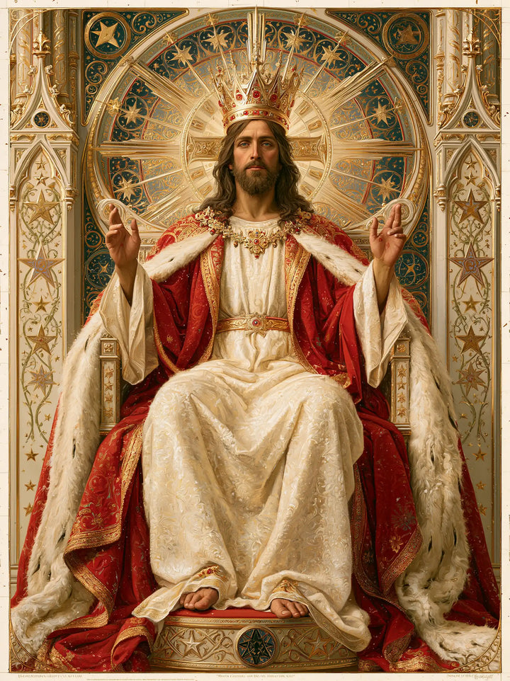 Jésus Roi — La Bénédiction dans la roue dorée