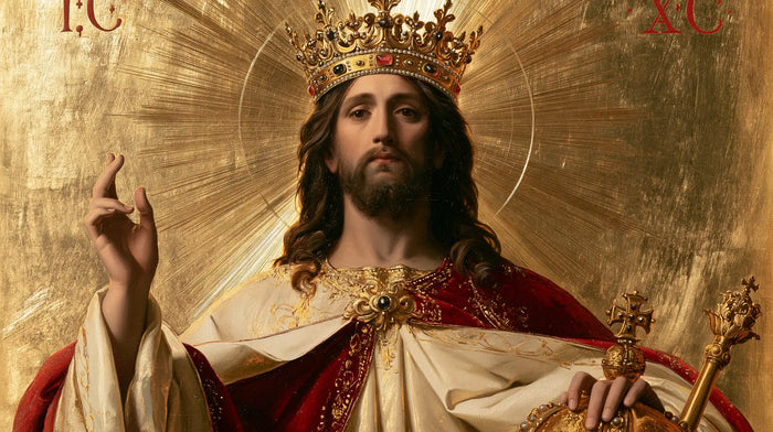 Jésus Roi — La Bénédiction au manteau déployé