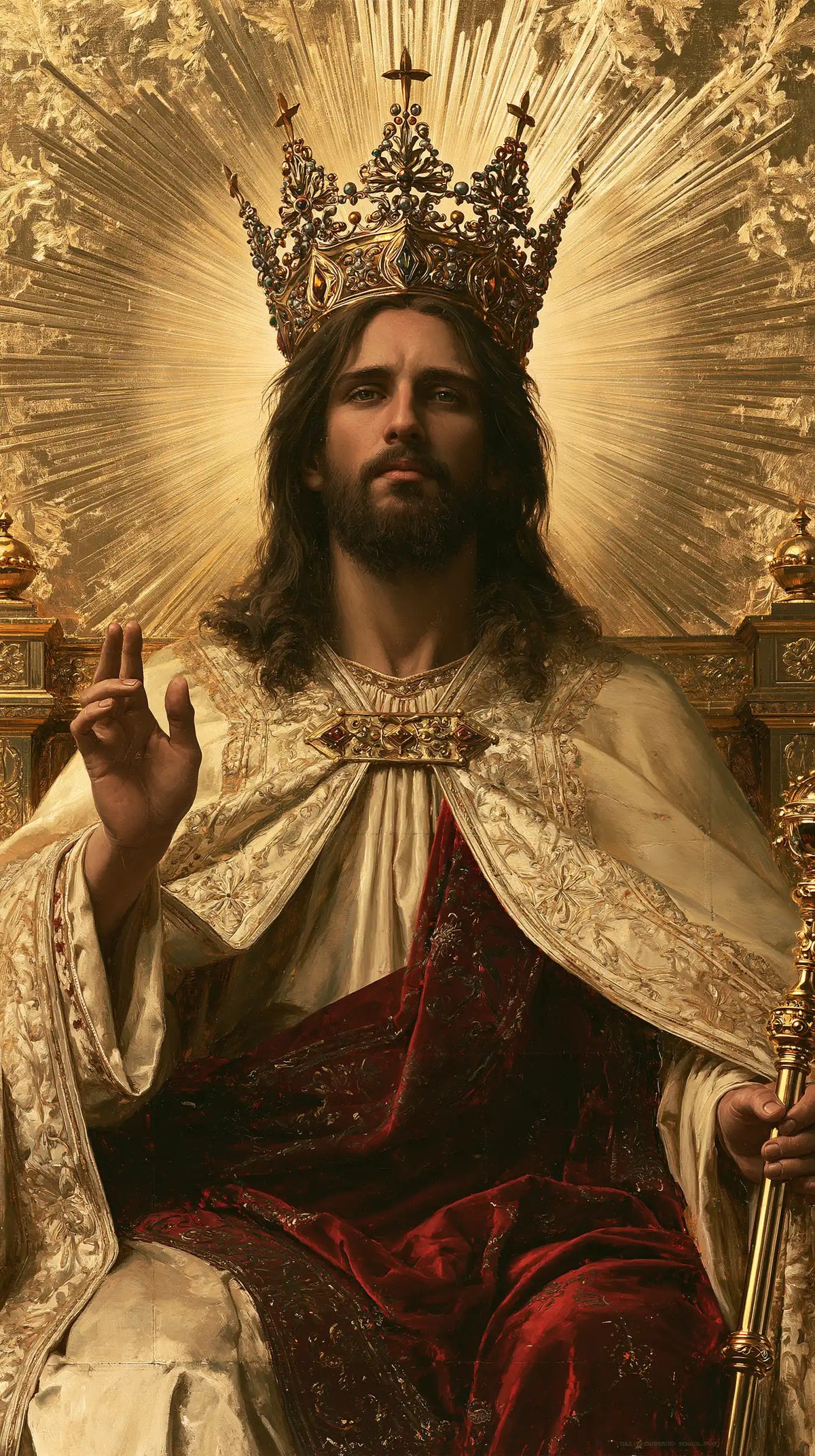 Jésus Roi — Le Signe dans les ombres du brocart