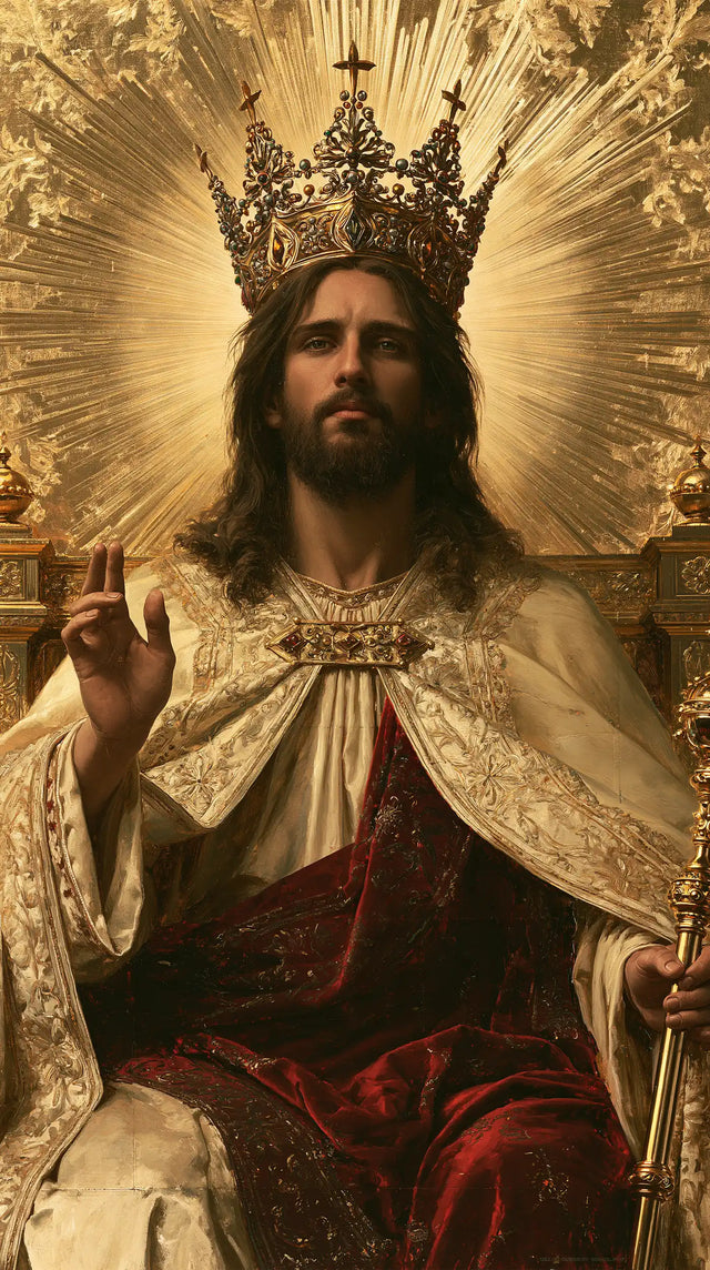 Jésus Roi — Le Signe dans les ombres du brocart