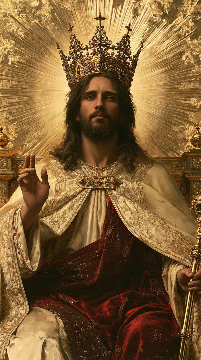 Jésus Roi — Le Signe dans les ombres du brocart
