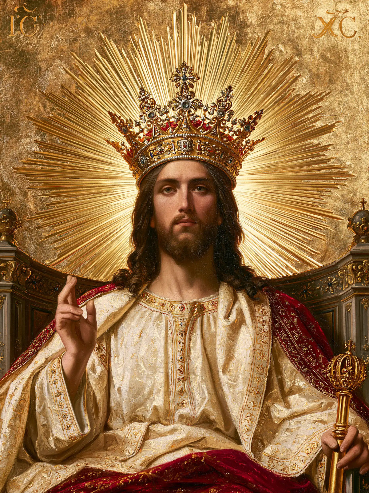 Jésus Roi — Le Nimbe aux aiguilles dorées