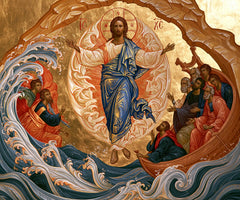 Jésus marchant sur l’eau — La Vague enlacée de lumière