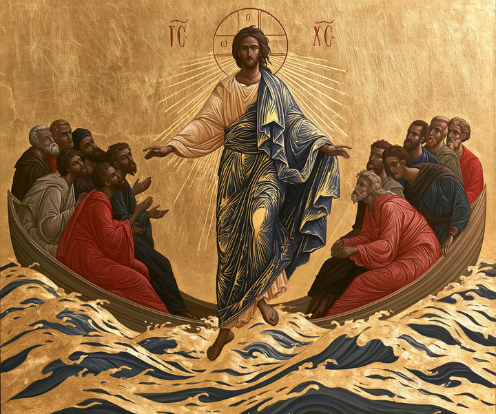 Jésus marchant sur l’eau — Le Rayonnement au-dessus des flots gravés