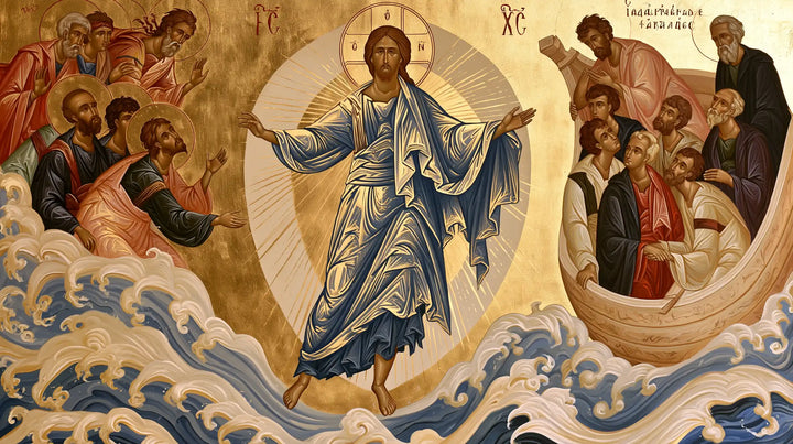 Jésus marchant sur l’eau — L’Amande de lumière sur les flots