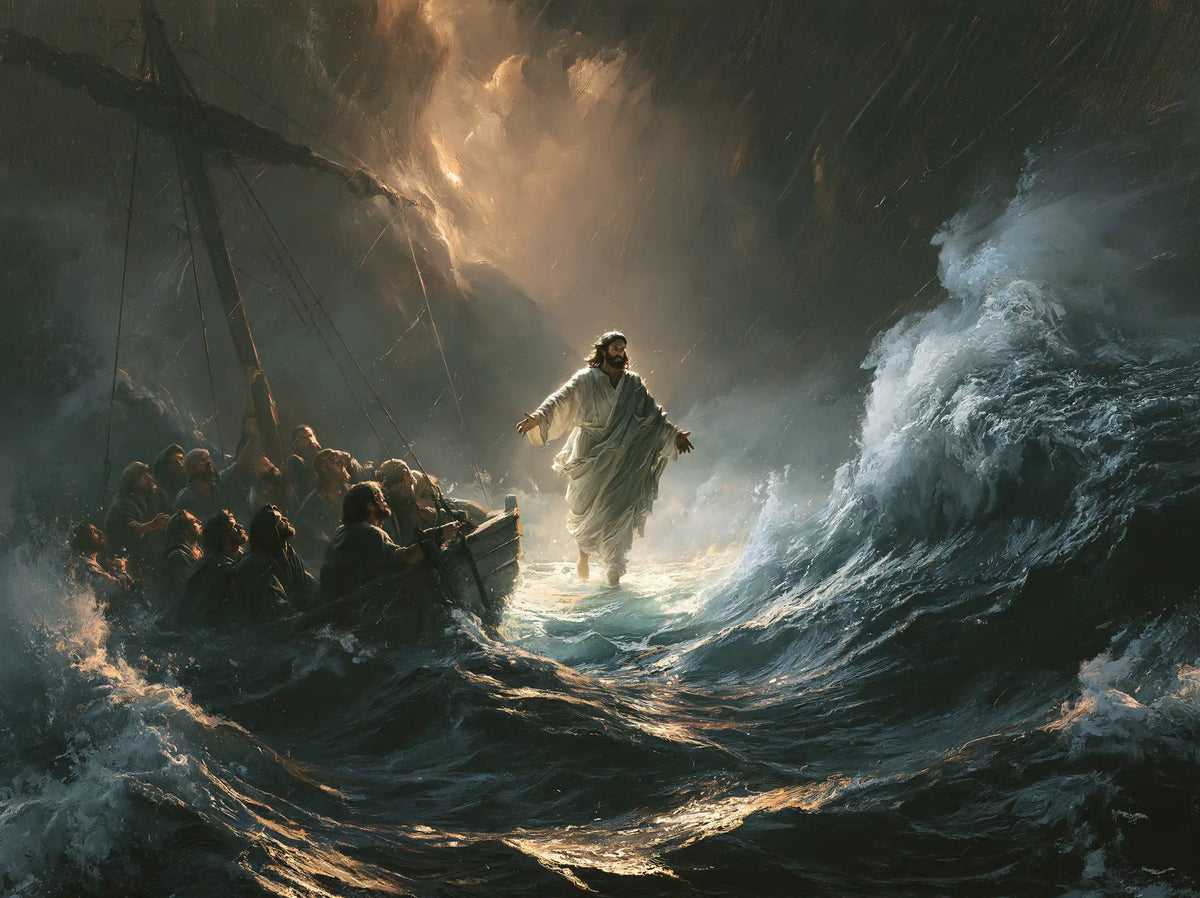 Jésus marchant sur l’eau — Le Passage entre la voile et la lame