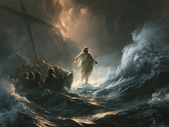 Jésus marchant sur l’eau — Le Passage entre la voile et la lame