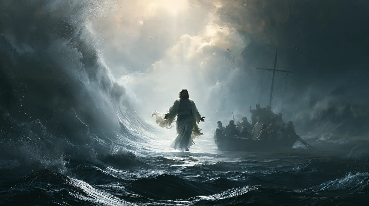 Jésus marchant sur l’eau — La Trouée bleue au-delà de la vague