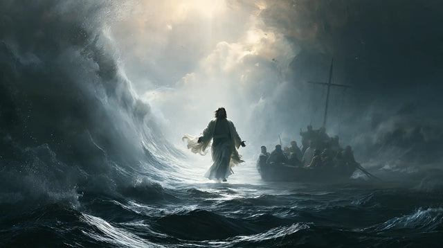 Jésus marchant sur l’eau — La Trouée bleue au-delà de la vague