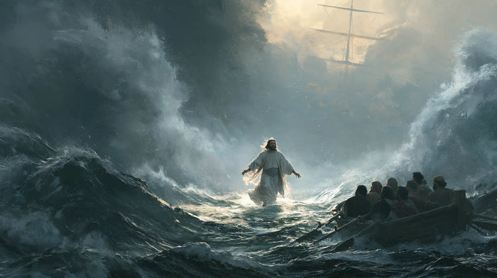 Jésus marchant sur l’eau — La Clarté lointaine entre les deux lames