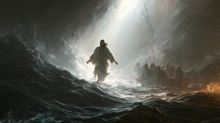 Jésus marchant sur l’eau — Le Rayon blanc au-dessus du tumulte