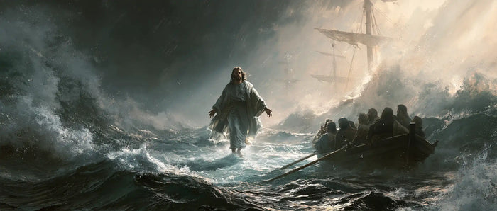 Jésus marchant sur l’eau — La Voile pâle derrière la rencontre