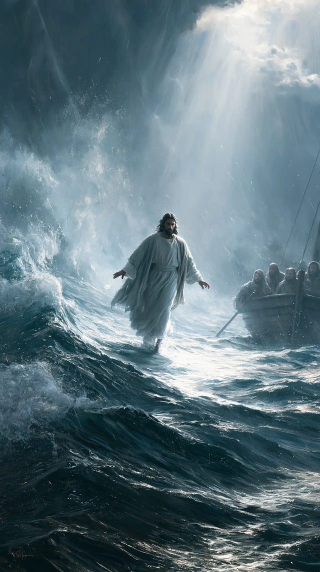 Jésus marchant sur l’eau — Le Rayon froid rejoint les flots