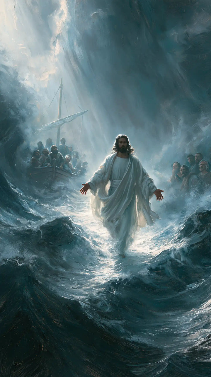Jésus marchant sur l’eau — Le Lin dans la cathédrale d’orage