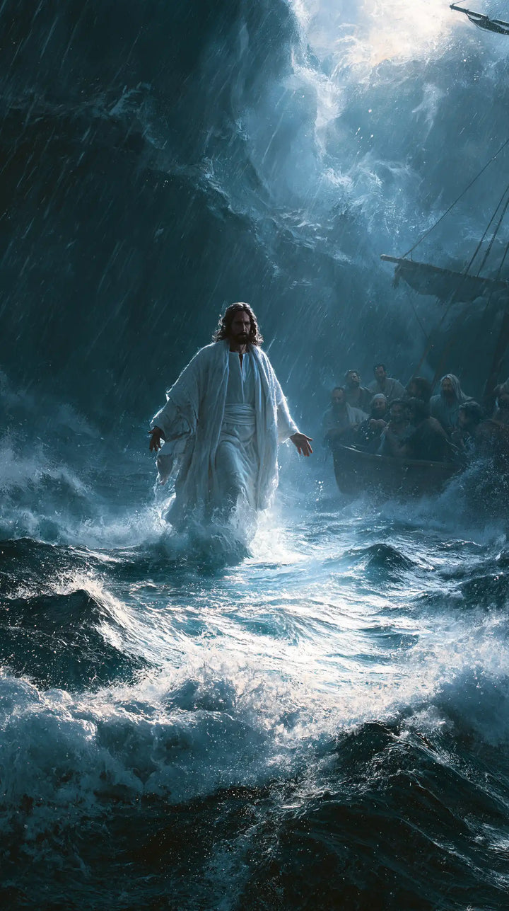Jésus marchant sur l’eau — Le Bleu du ciel au creux de l’écume