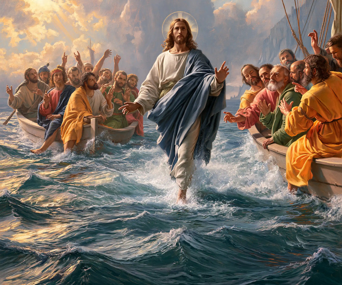 Jésus marchant sur l’eau — Le Bleu au milieu des voix émerveillées