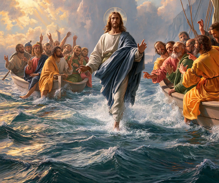Jésus marchant sur l’eau — Le Bleu au milieu des voix émerveillées