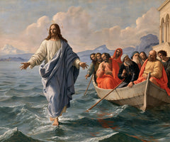 Jésus marchant sur l’eau — Le Geste d’accueil près des arcades