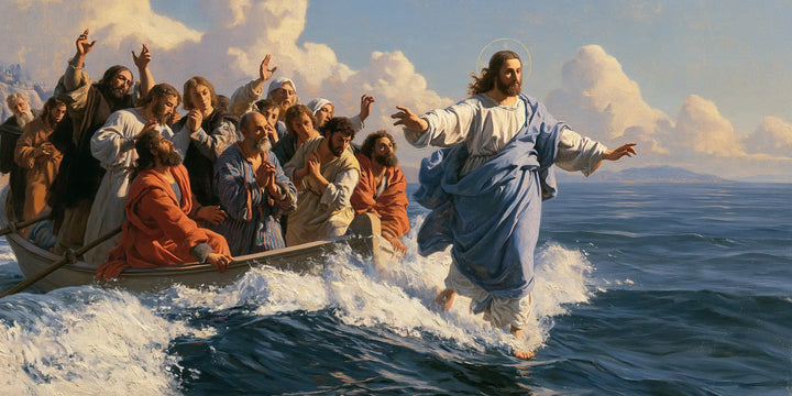 Jésus marchant sur l’eau — Les Bras déployés devant le chœur des regards