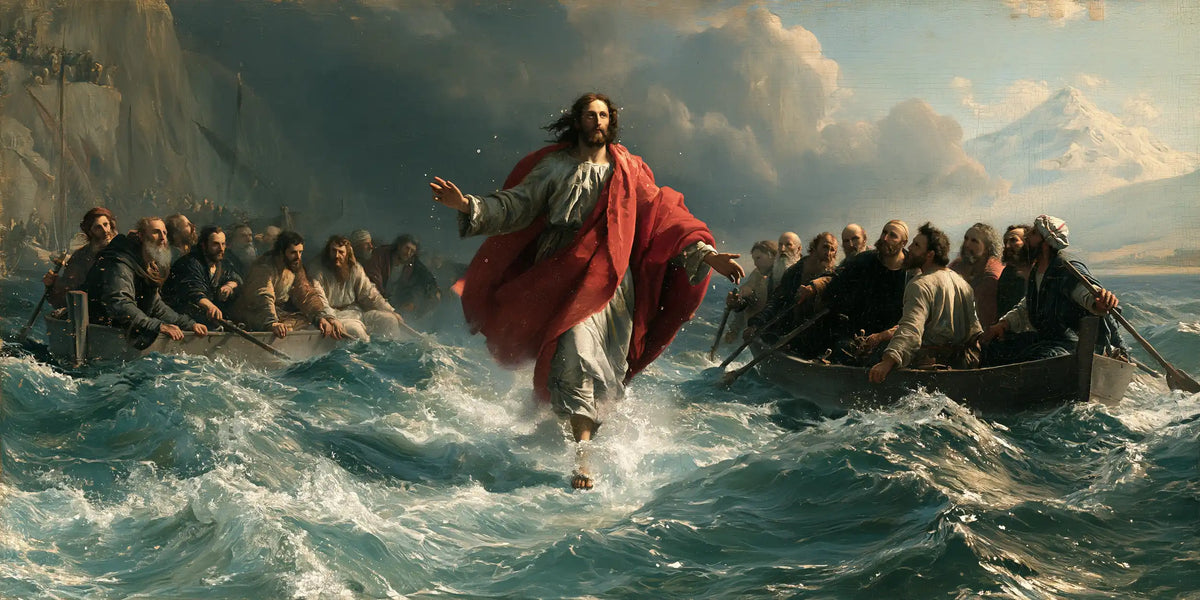 Jésus marchant sur l’eau — Le Rouge entre les deux assemblées d’ombre