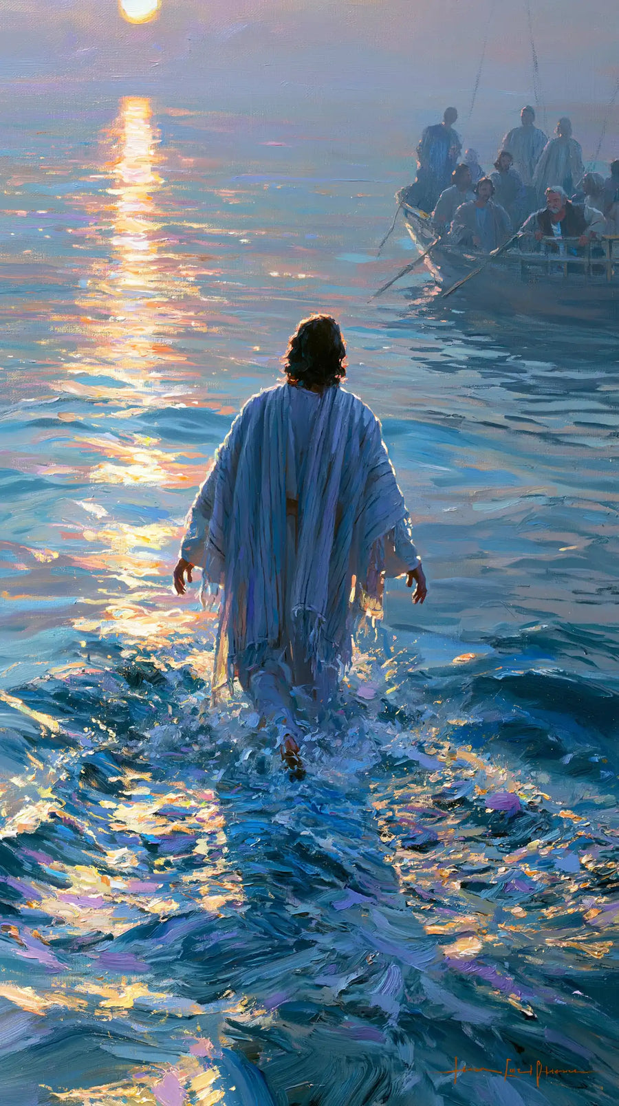 Jesus Walking on Water - Impressionist · Portrait n° 10