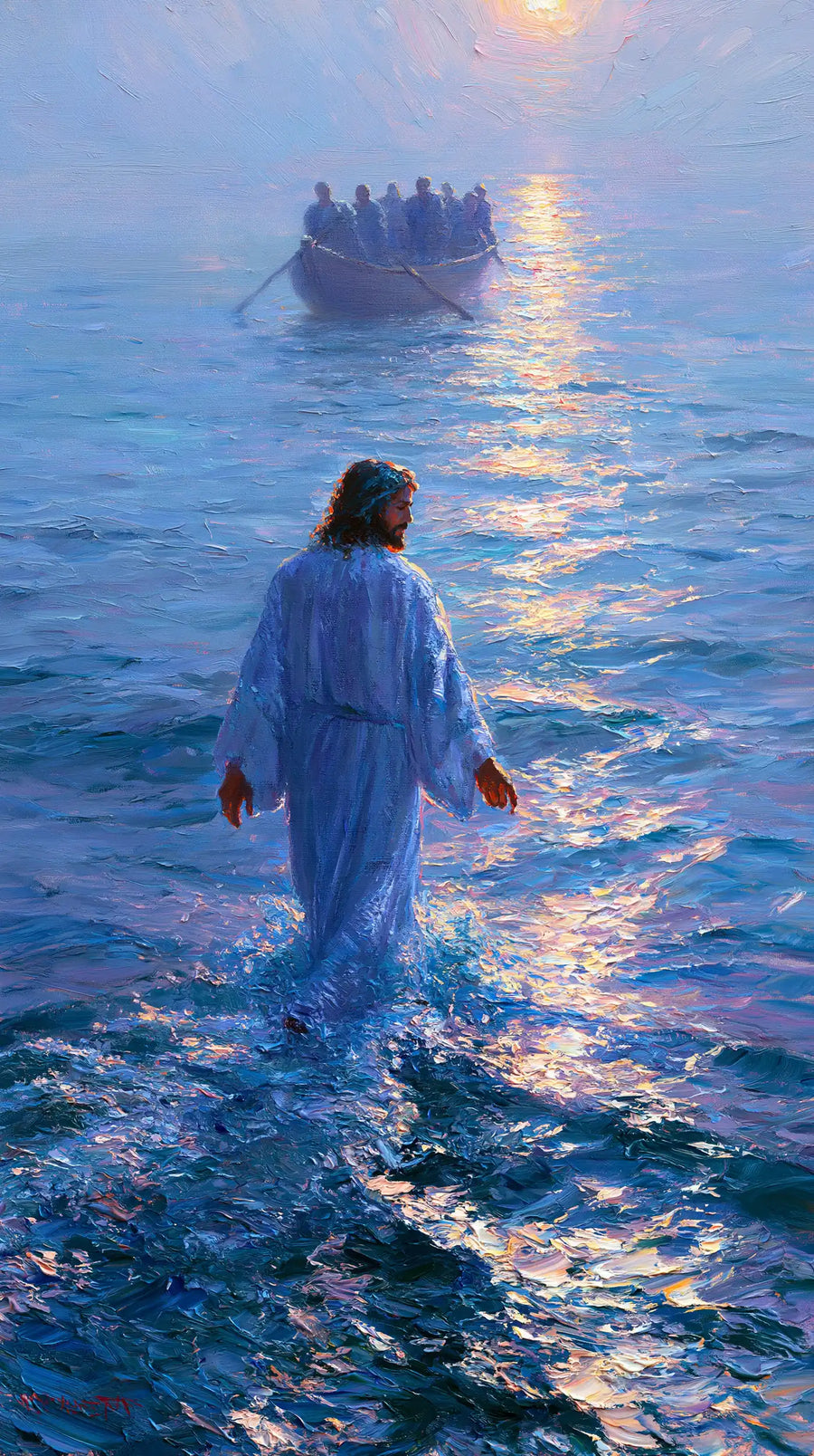 Jesus Walking on Water - Impressionist · Portrait n° 11