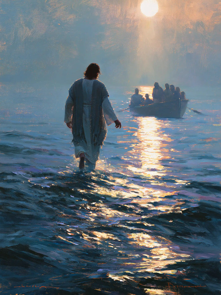 Jésus marchant sur l’eau — Le Soleil blanc au-dessus de la rencontre