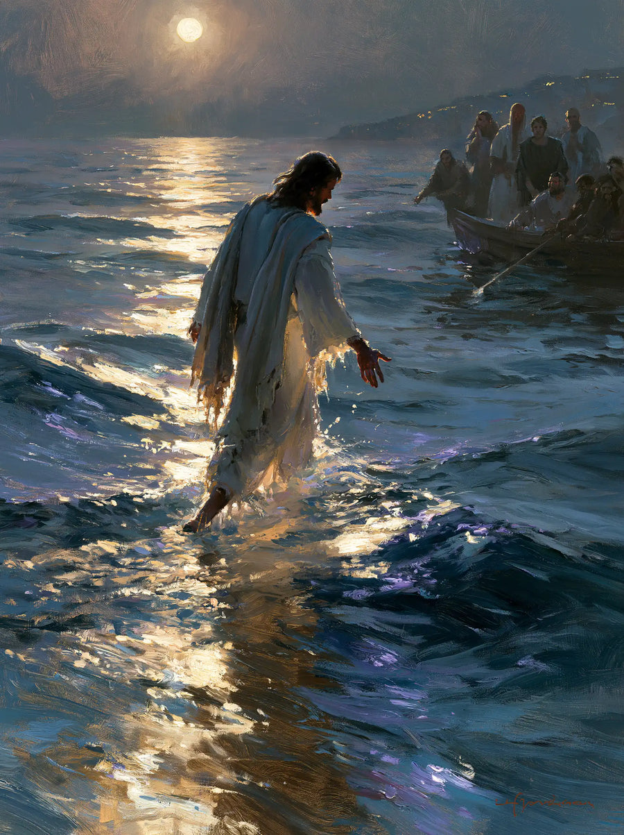 Jesus Walking on Water - Impressionist · Portrait n° 28
