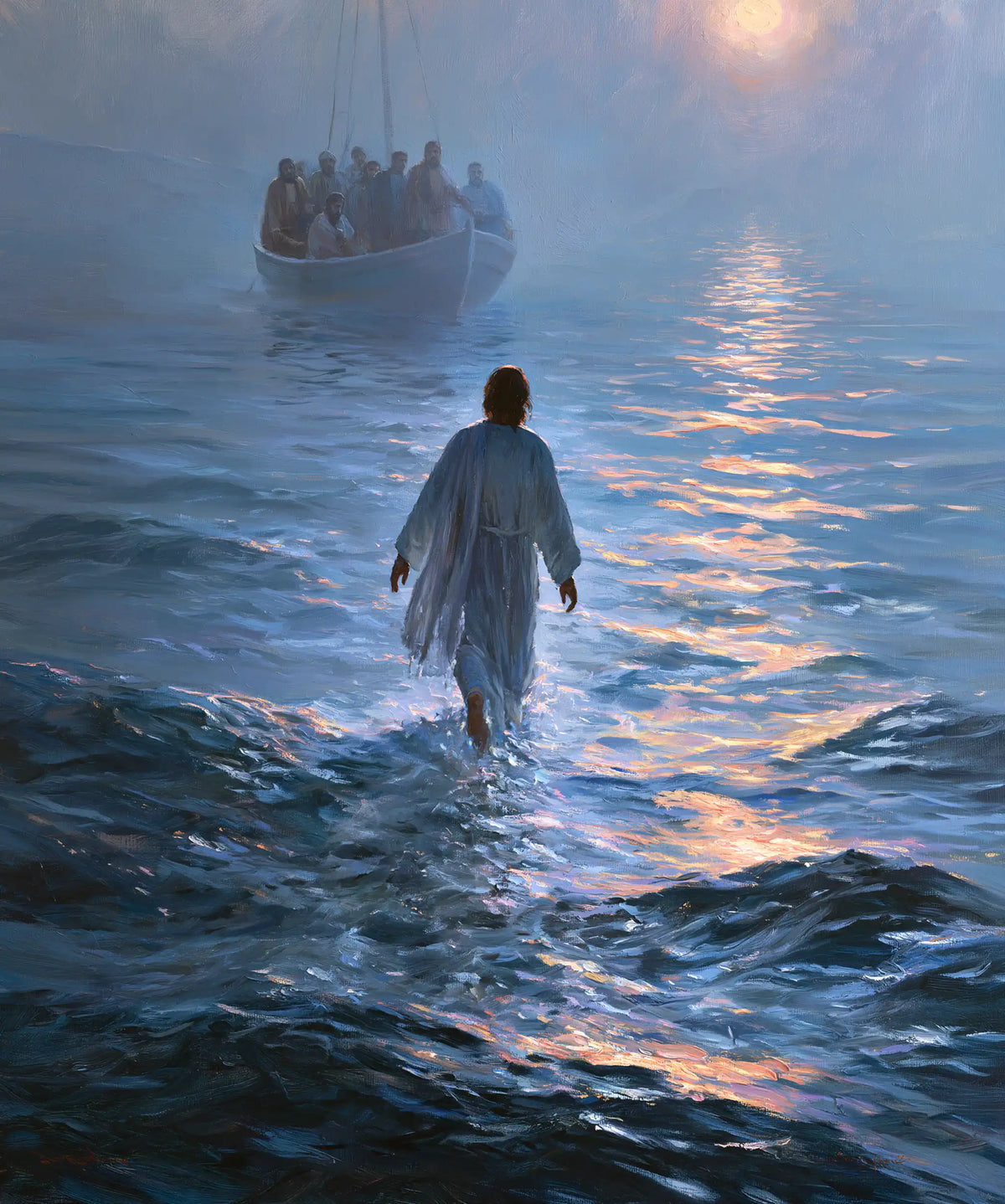 Jésus marchant sur l’eau — Le Ruban rose vers l’horizon bleu