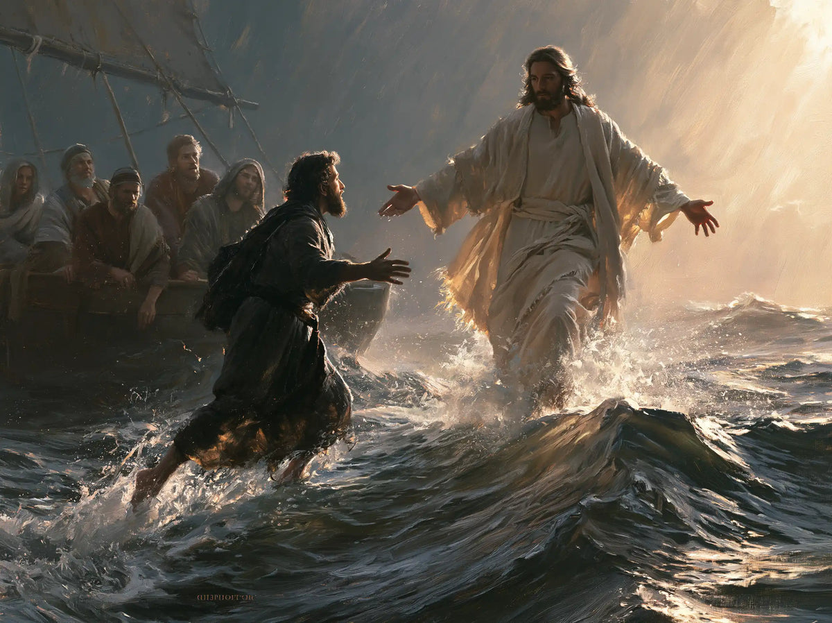 Jésus marchant sur l’eau — L’Élan sombre vers la robe de lumière