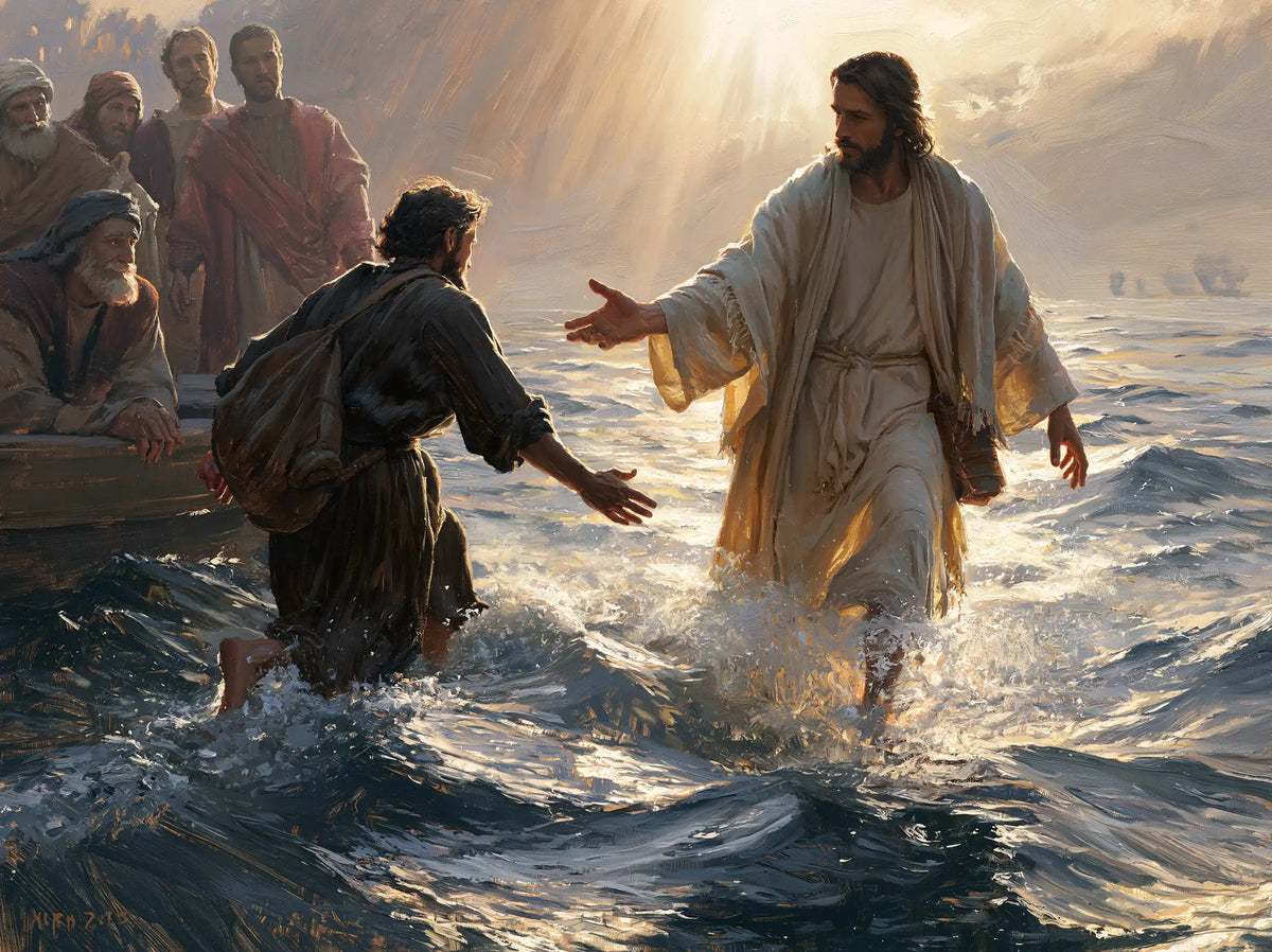 Jésus marchant sur l’eau — La Paume ouverte entre peur et clarté