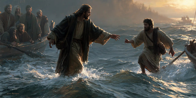 Jésus marchant sur l’eau — L’Appel entre deux pas sur l’eau