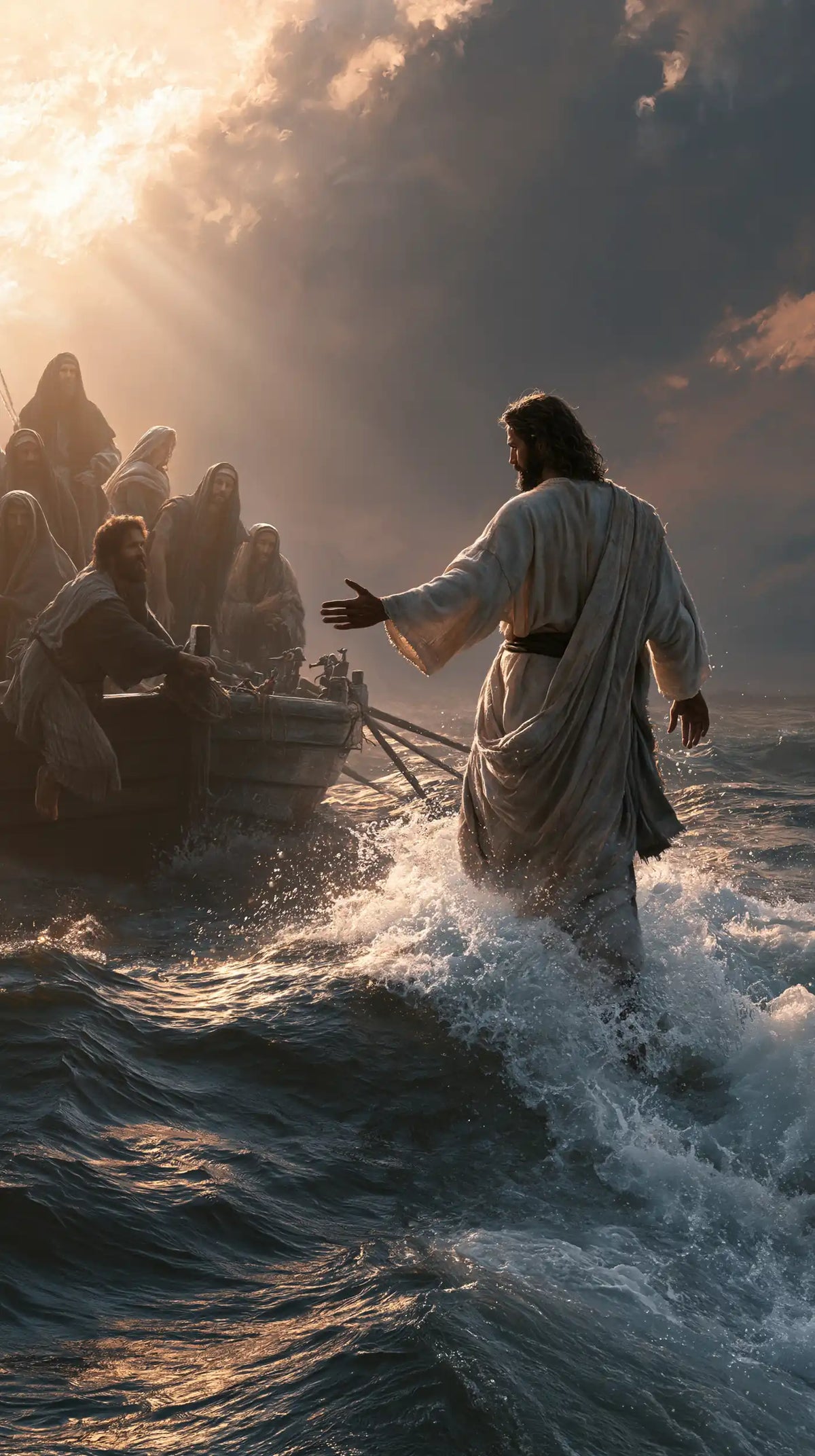 Jésus marchant sur l’eau — Le Retour du geste vers les voix sombres