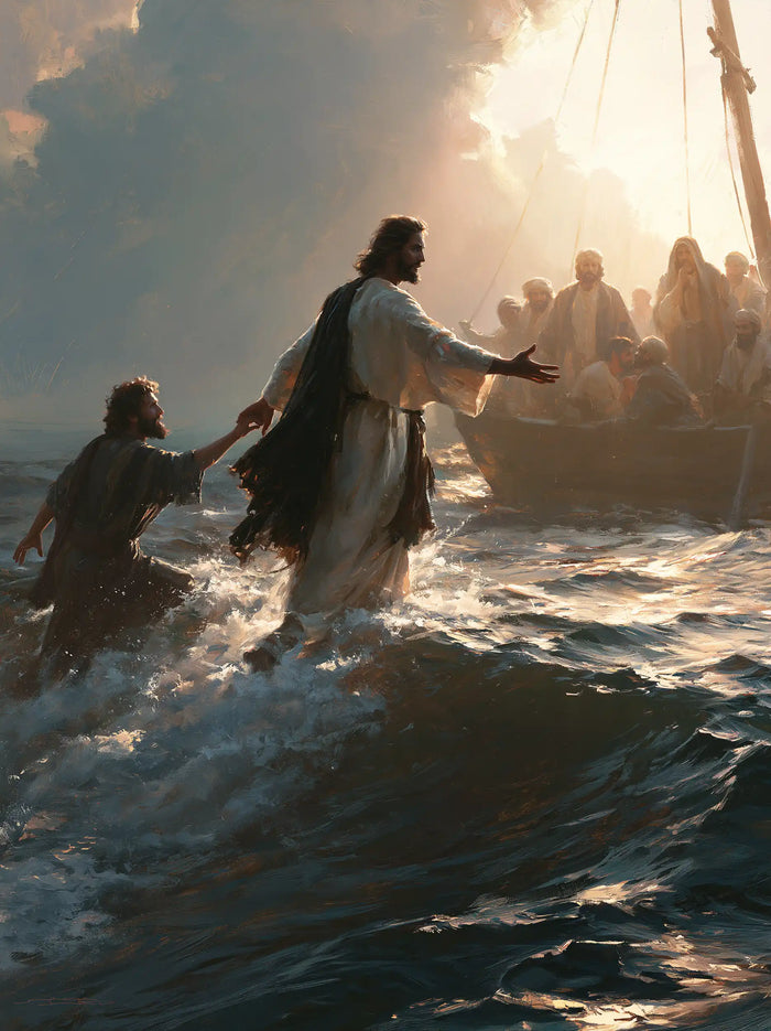 Jésus marchant sur l’eau — Le Sillage partagé vers les témoins