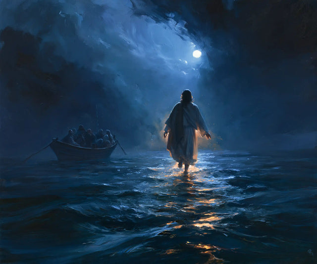 Jésus marchant sur l’eau — Le Lin sous la trouée lunaire