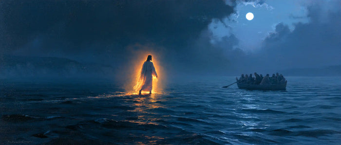 Jésus marchant sur l’eau — La Petite Flamme sur l’immensité calme