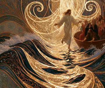 Jesus Walking on Water - Sacred Art Nouveau · Landscape n° 9