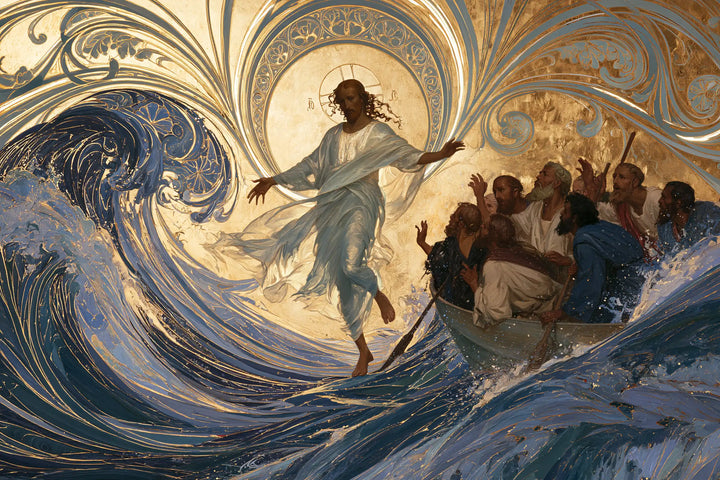 Jésus marchant sur l’eau — L’Auréole dans le creux de la grande vague