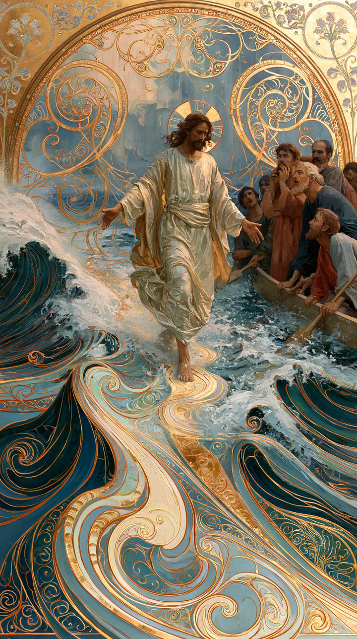 Jésus marchant sur l’eau — Le Lin au bout du ruban de nacre
